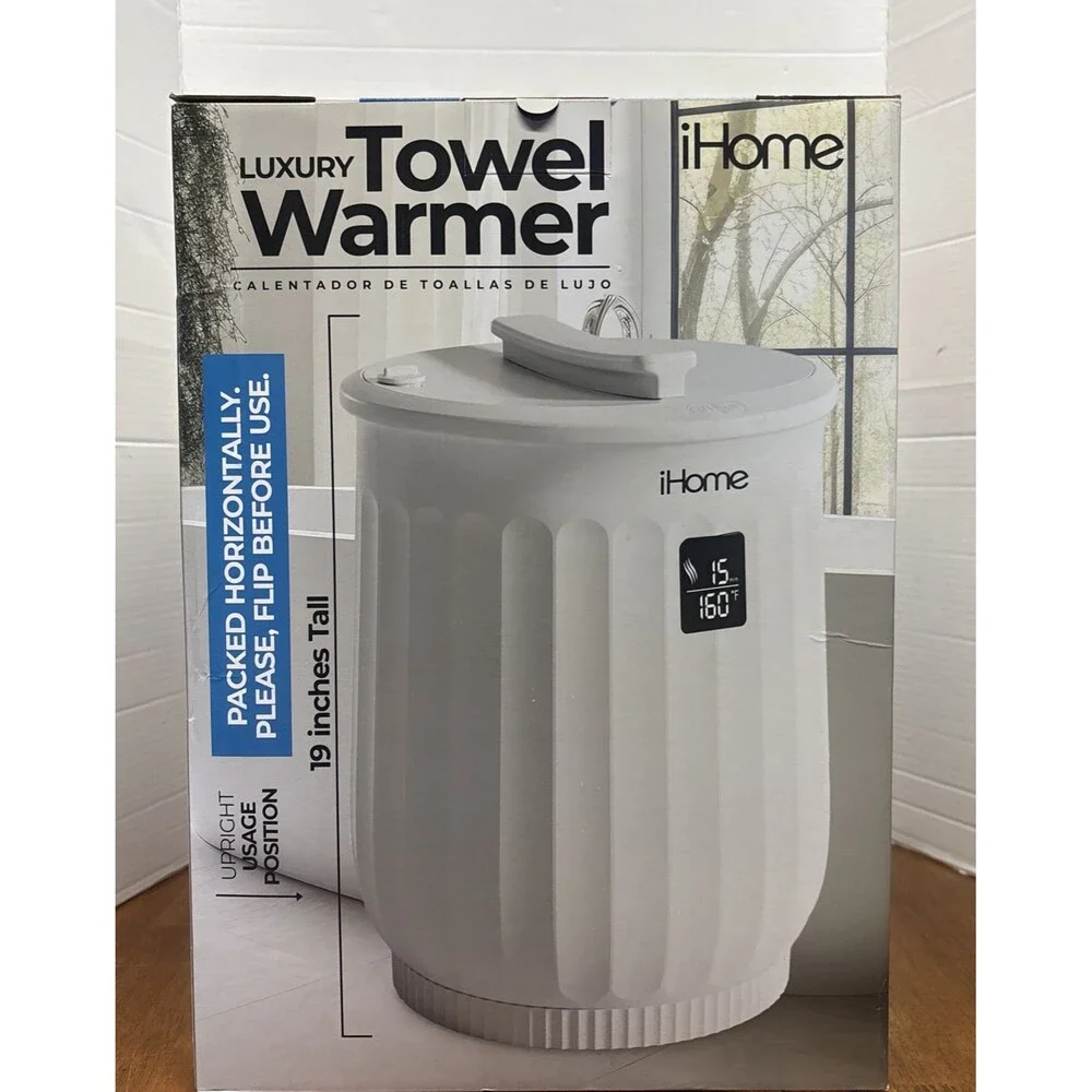 iHome 20L Luxury Towel Warmer Bucket LED Timer Fragrance Holder White